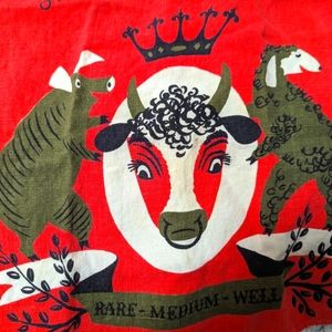 Tammis Keefe signed vintage tea towel